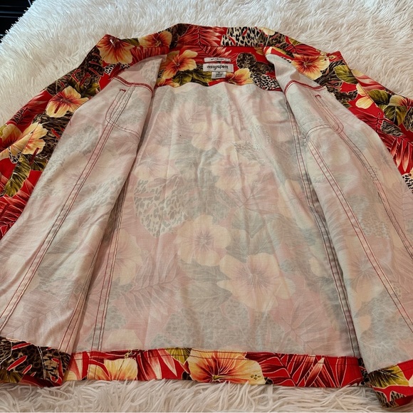 Easy Spirit Tropical Floral Print Stretch Jacket Women’s Medium - Picture 11 of 16